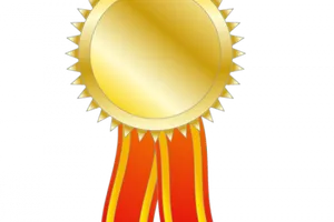 Gold Medal Award Ribbon PNG image