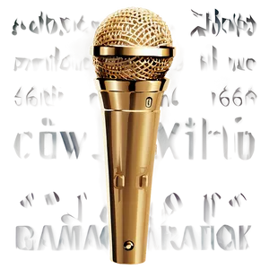 Gold Microphone Png 05252024 PNG image