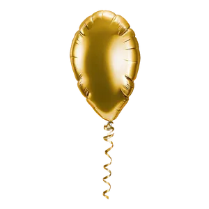 Gold Mylar Balloon PNG Lhr10