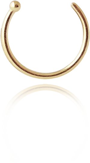 Gold Nose Ring Transparent Background PNG image