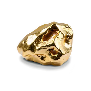 Gold Nugget On White PNG 06132024