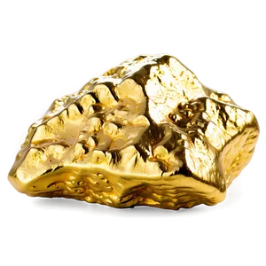 Gold Nugget On White PNG 06132024 PNG