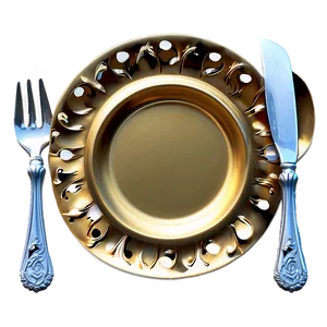 Gold Plate For Dining PNG 62