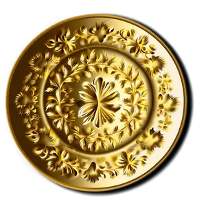 Gold Plate Pattern PNG Nmv39 PNG