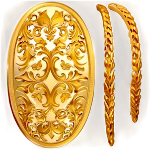 Gold Plate Pattern PNG Qut PNG