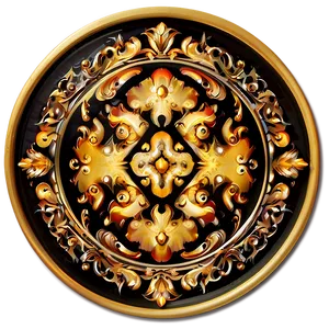 Gold Plate Pattern PNG Wvp