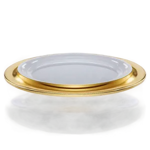 Gold Plate With Stand PNG Qbf84 PNG
