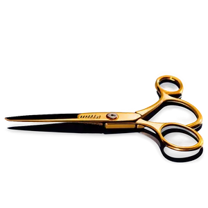 Gold-plated Hairdressing Scissors Png 51 PNG image