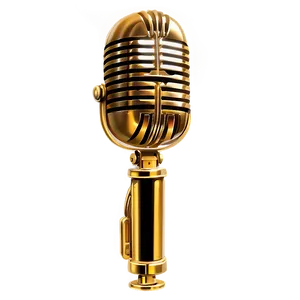 Gold Plated Podcast Microphone PNG Wqo PNG