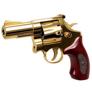 Gold Plated Revolver PNG Xog68