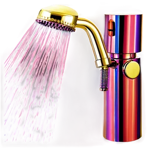 Gold Plated Shower Head PNG 06262024