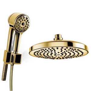 Gold Plated Shower Head PNG 06262024 PNG