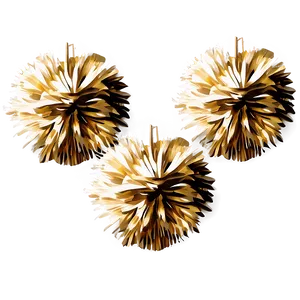 Gold Pom Poms Png 06132024 PNG image