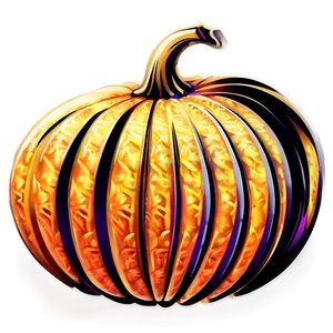 Gold Pumpkin Silhouette PNG 06292024
