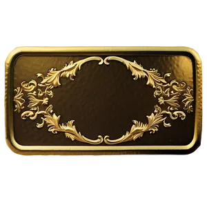 Gold Rectangle Seal Png 06272024 PNG image