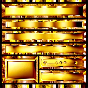 Gold Rectangle With Glitter PNG 06272024