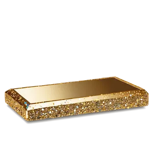 Gold Rectangle With Glitter PNG 76