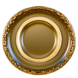 Gold Rimmed Plate PNG 06262024