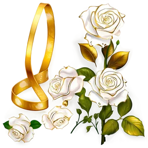 Gold Rose Petals Png 05252024 PNG image