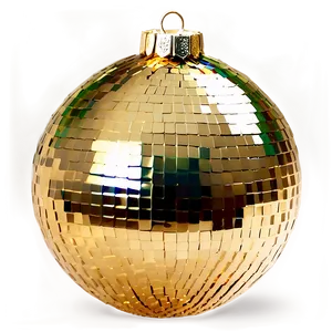 Gold Sequin Christmas Sphere PNG 06262024 PNG