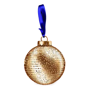 Gold Sequin Christmas Sphere PNG Oal88 PNG