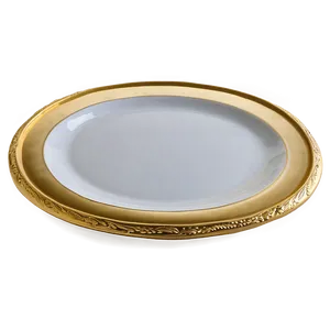 Gold Serving Plate PNG 7