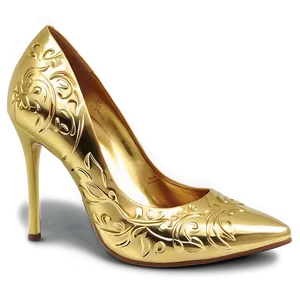 Gold Shoe PNG Bqb78