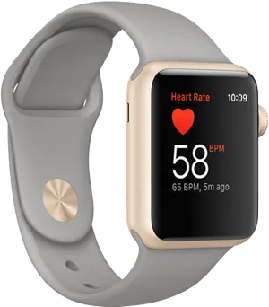 Gold Smartwatch Heart Rate Monitor PNG