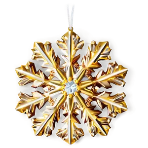 Gold Snowflake Christmas Ornament Png 86 PNG image