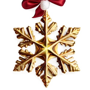 Gold Snowflake Christmas Ornament Png Iuq59 PNG image