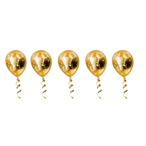 Gold Sparkle Balloon PNG Cbr
