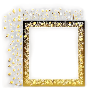 Gold Sparkle Border Frame PNG 06122024 PNG