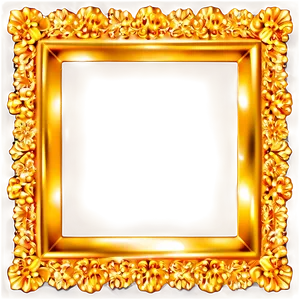 Gold Sparkle Border Frame PNG 22 PNG