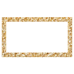 Gold Sparkle Border Frame PNG 3 PNG