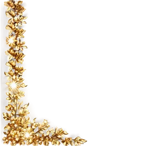 Gold Sparkle Border PNG 06122024