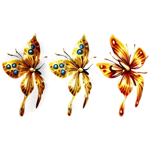 Gold Sparkle Butterfly PNG Gnb PNG
