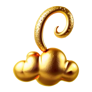 Gold Sparkle Cloud PNG 06122024 PNG