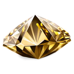 Gold Sparkle Diamond PNG 06122024