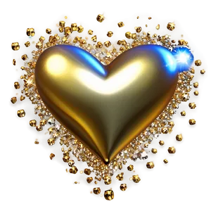 Gold Sparkle Heart PNG 28 PNG
