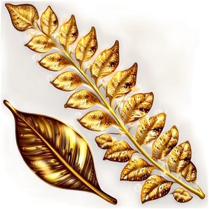 Gold Sparkle Leaves PNG Kxi PNG
