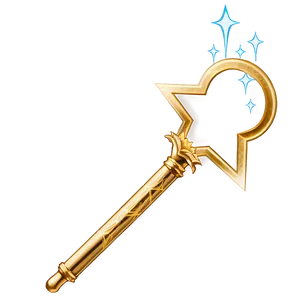 Gold Sparkle Magic Wand Png Rrg PNG image