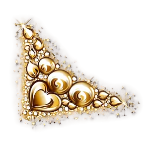 Gold Sparkles Corner Embellishment Png 86 PNG image