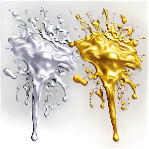 Gold Splash Ink Drop PNG 06282024