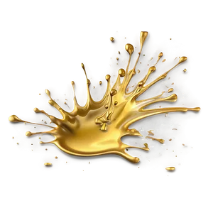 Gold Splash Ink Drop PNG 27