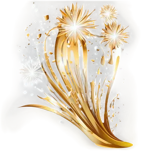 Gold Splash Party Decoration PNG Con PNG