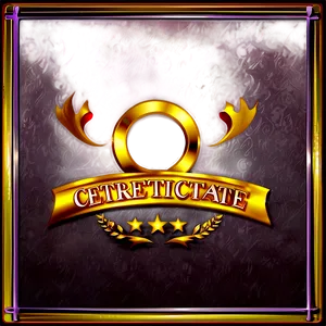 Gold Square For Certificate Seal PNG 06272024