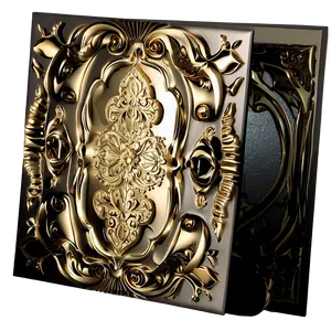 Gold Square For Elegant Invitation PNG 59