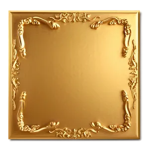 Gold Square For Invitation Cards PNG Lin