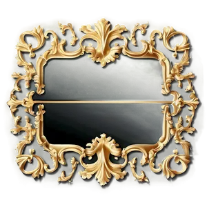 Gold Square With Baroque Details PNG 06272024 PNG
