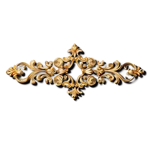 Gold Square With Baroque Details PNG 32 PNG